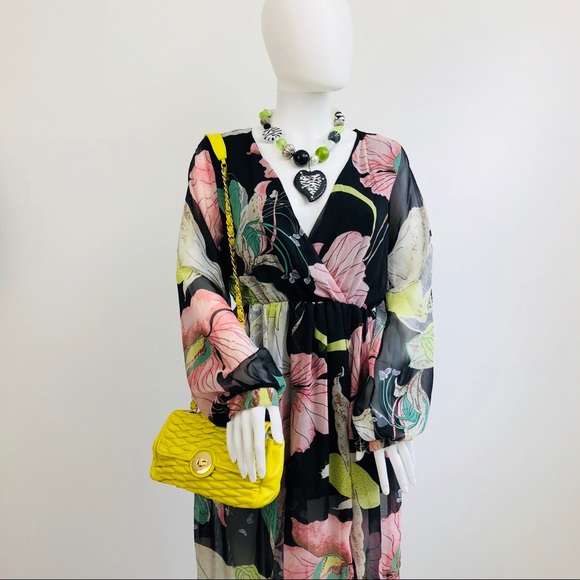 Closetblues Dresses & Skirts - Floral Sheer Long Sleeves Maxi dress